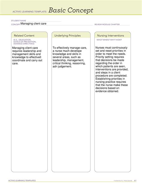 38 Documents. . Coordinating client care ati template